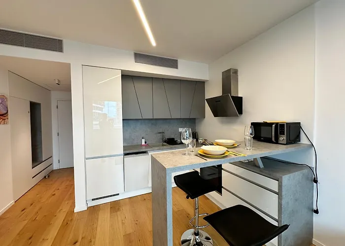 Apartment Sky1 Modern Aptm With Rooftop View 30 Floor Bratislava